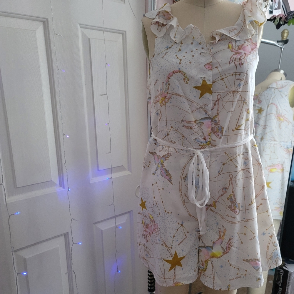 Zodiac Patterned Romper